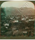 The modern village of Sparta and the imposing Mount Taygetos, looking west, Southern Greece.