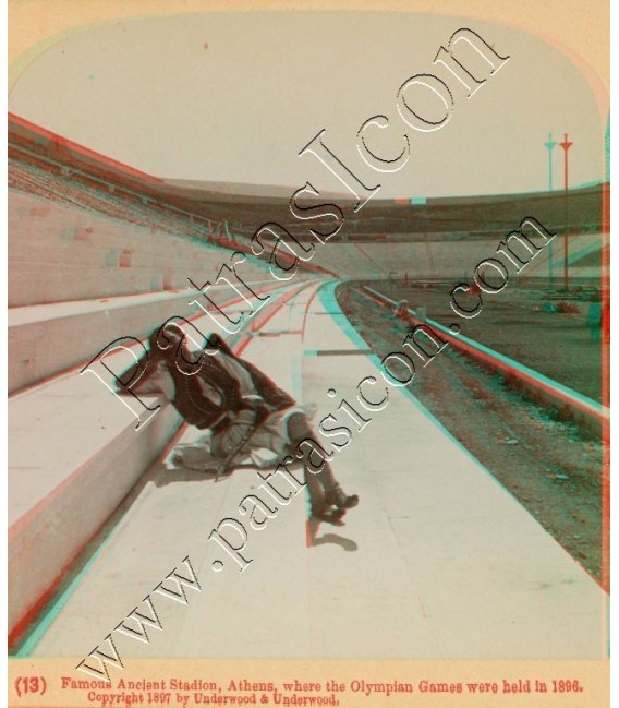 Famous Ancient Stadion, Athens, Where the Olympic Games Were Held in 1896.