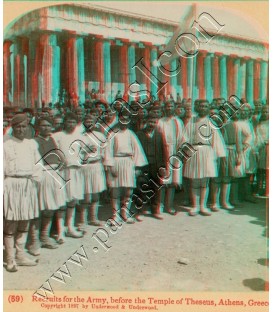 Recruits for the Army, Before The Temple of Theseus, Athens, Greece.